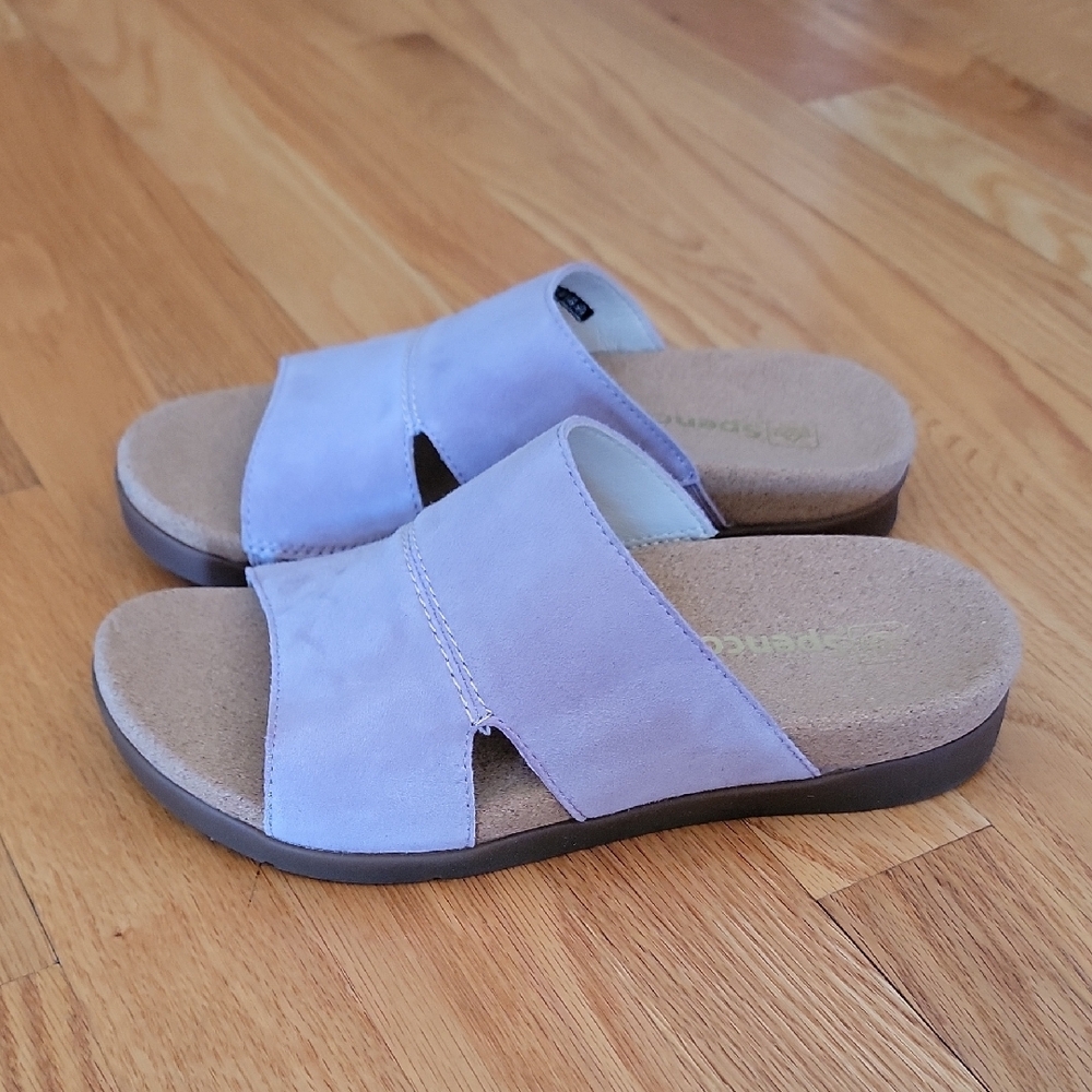 Spenco Women's Lavender Slide Sandals - Picture 4 of 11